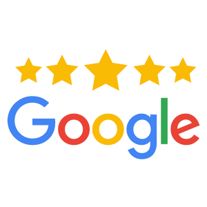 Nhập tái bán Logo Google EC xuyên biên giới với các chữ cái đầy màu sắc dưới năm ngôi sao màu vàng trên nền màu xanh lá cây.